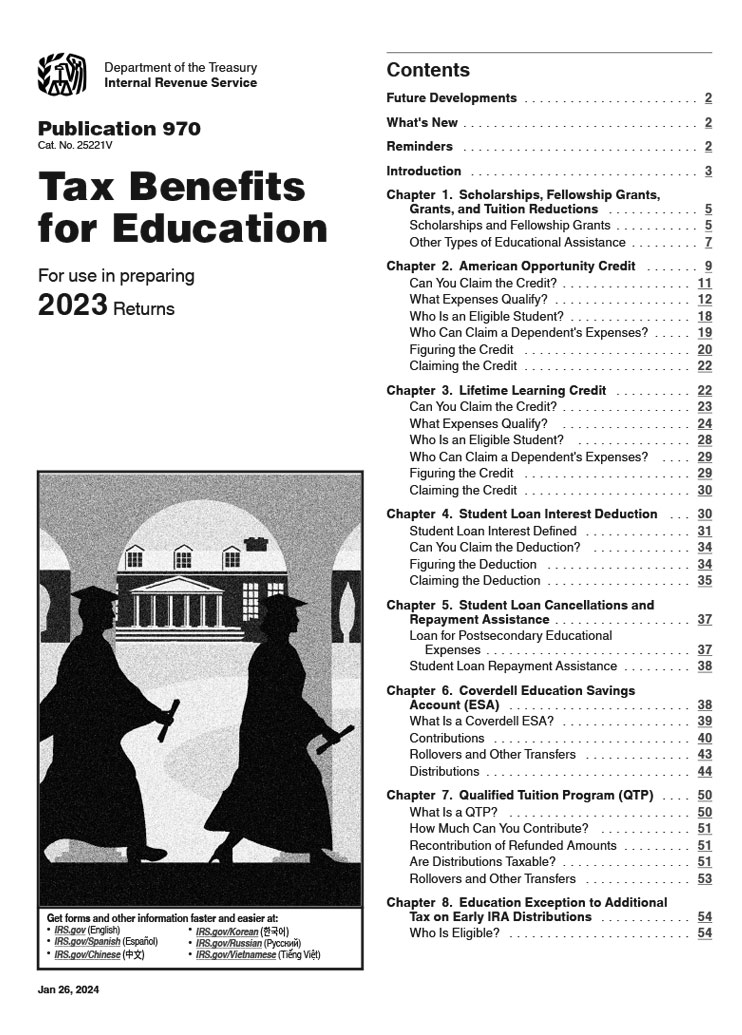 IRS Publication 970 Example